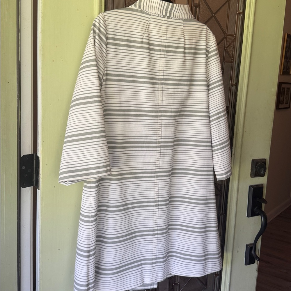 Proenza Schouler Striped Lined Jacket in White and Gray Size M. NWOT COTTON - Picture 2 of 12